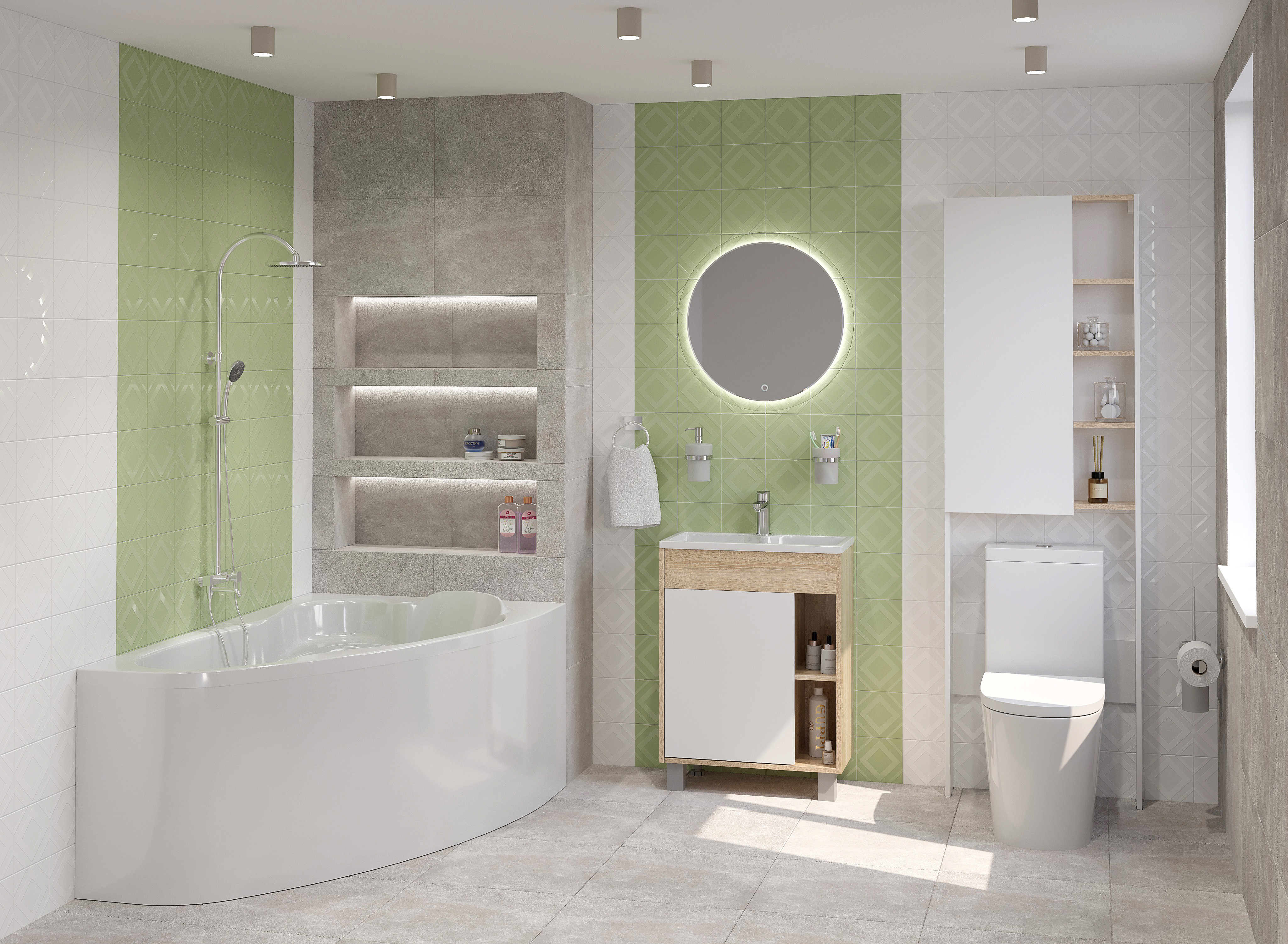 Ванна акриловая Marka One Lil 140х90 Асимметричная белая Правая 01лил1490п