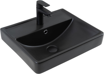 Раковина Aquanet Ирис 50 черная матовая