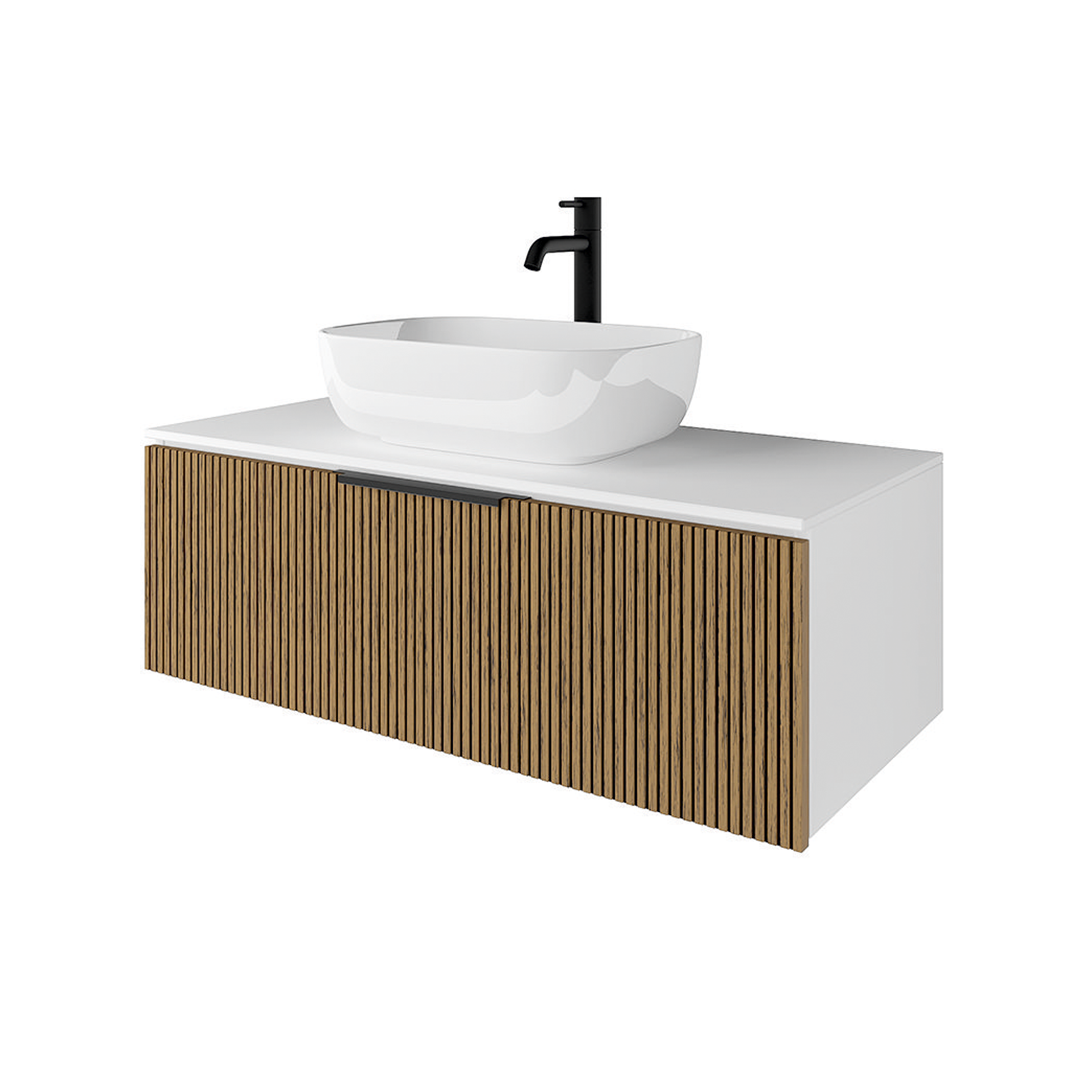 Столешница компакт-плита 13 Белая, 1 вырез, 995х458 мм