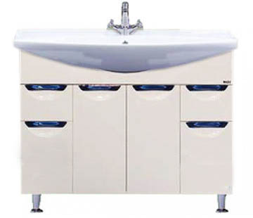 Тумба Орхидея- 105 с 2 ящ. бежевая эмаль