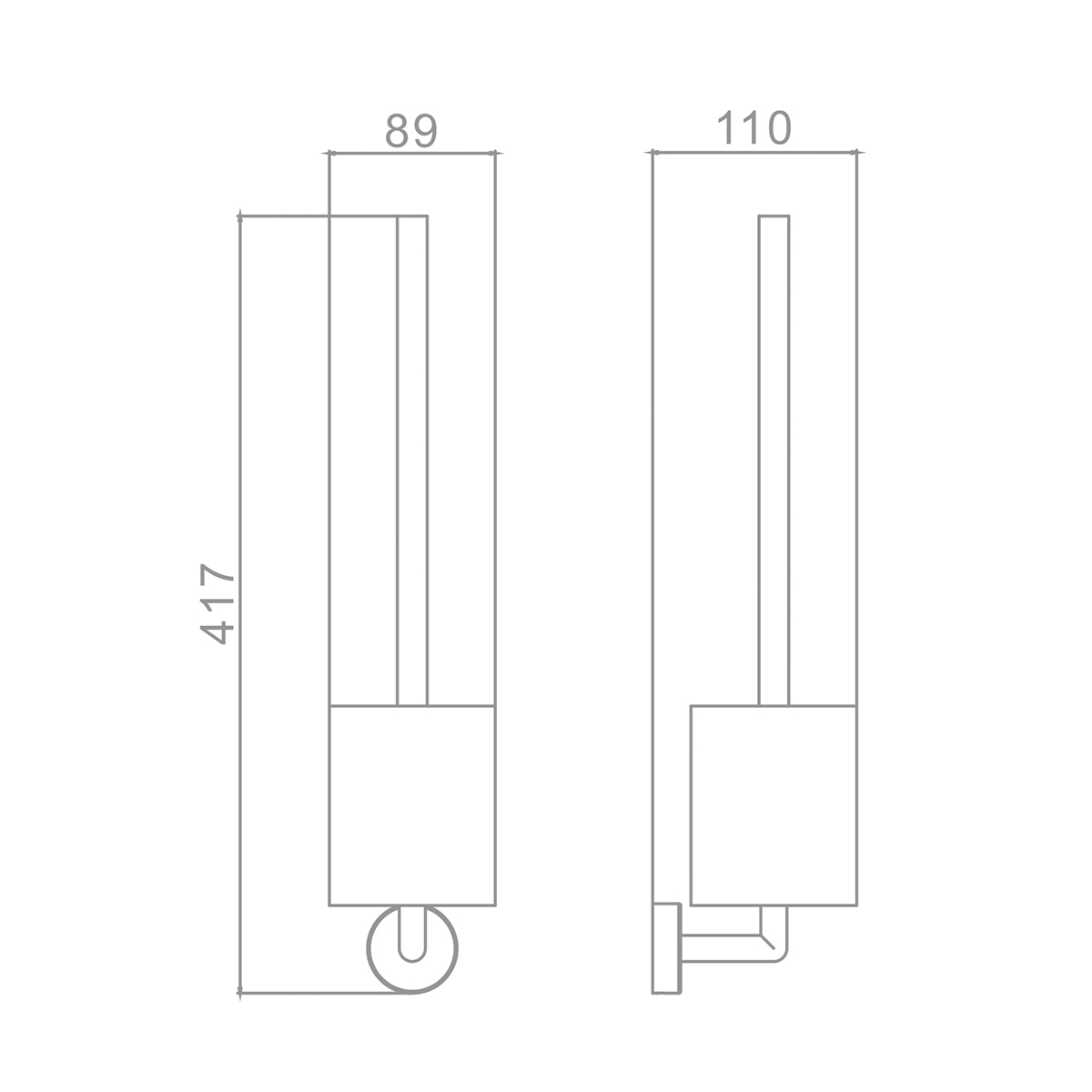 Ёршик для унитаза Raglo R320.10.33 с держателем,матовая медь