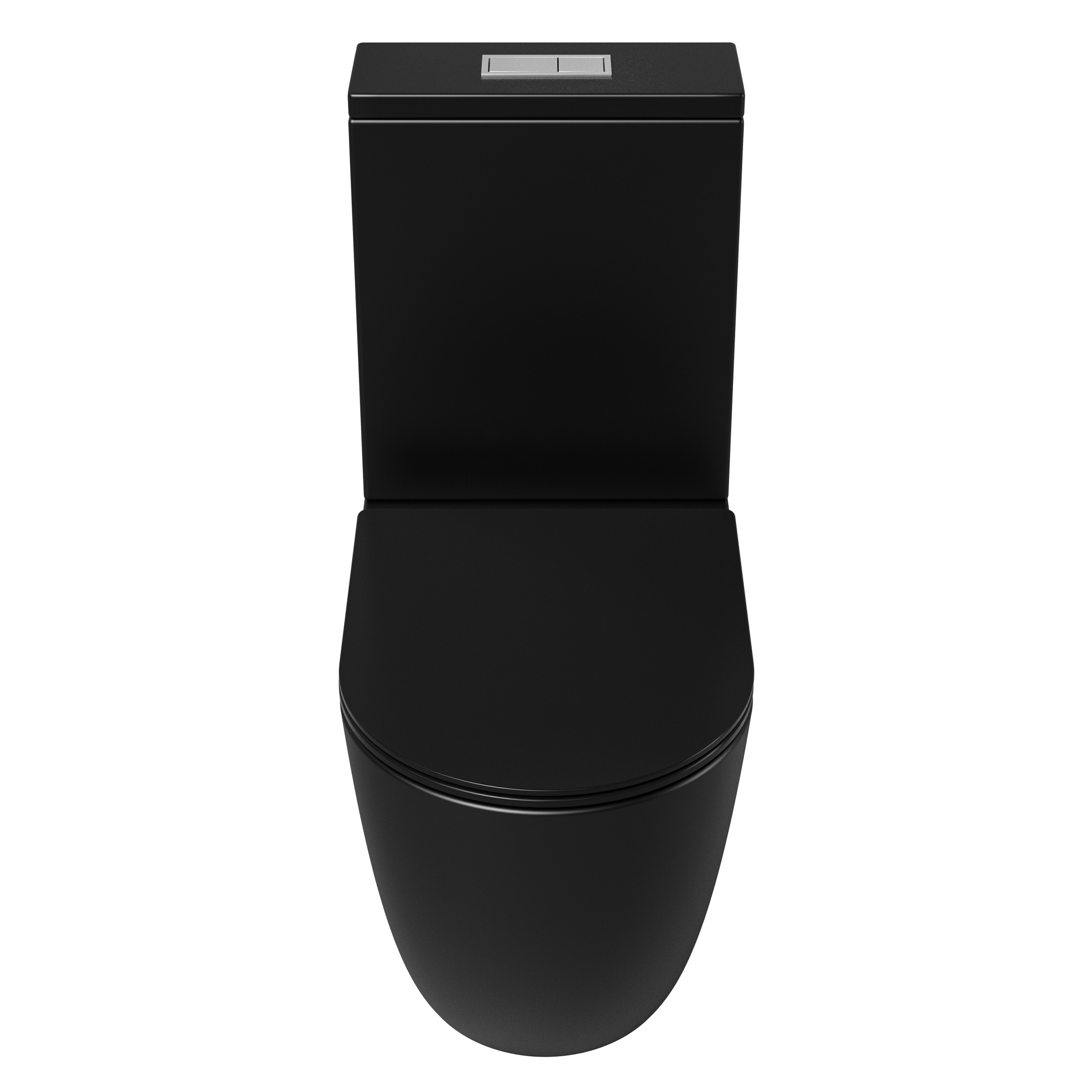 Унитаз напольный Grossman (640х360х835) безободковый,черный матовый с тонкой крышкой,мик GR-4494BMSQ