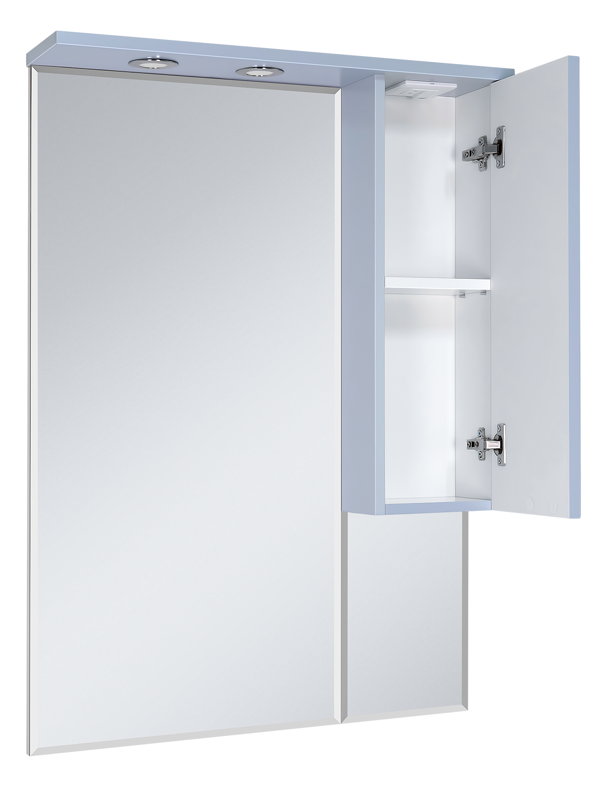 Зеркало-шкаф Терра - 70 серый правый