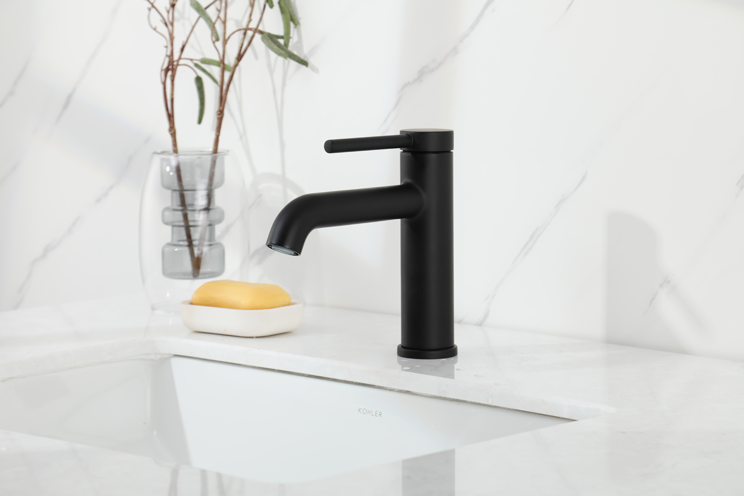 Смеситель для раковины черный GAPPO G1006-6