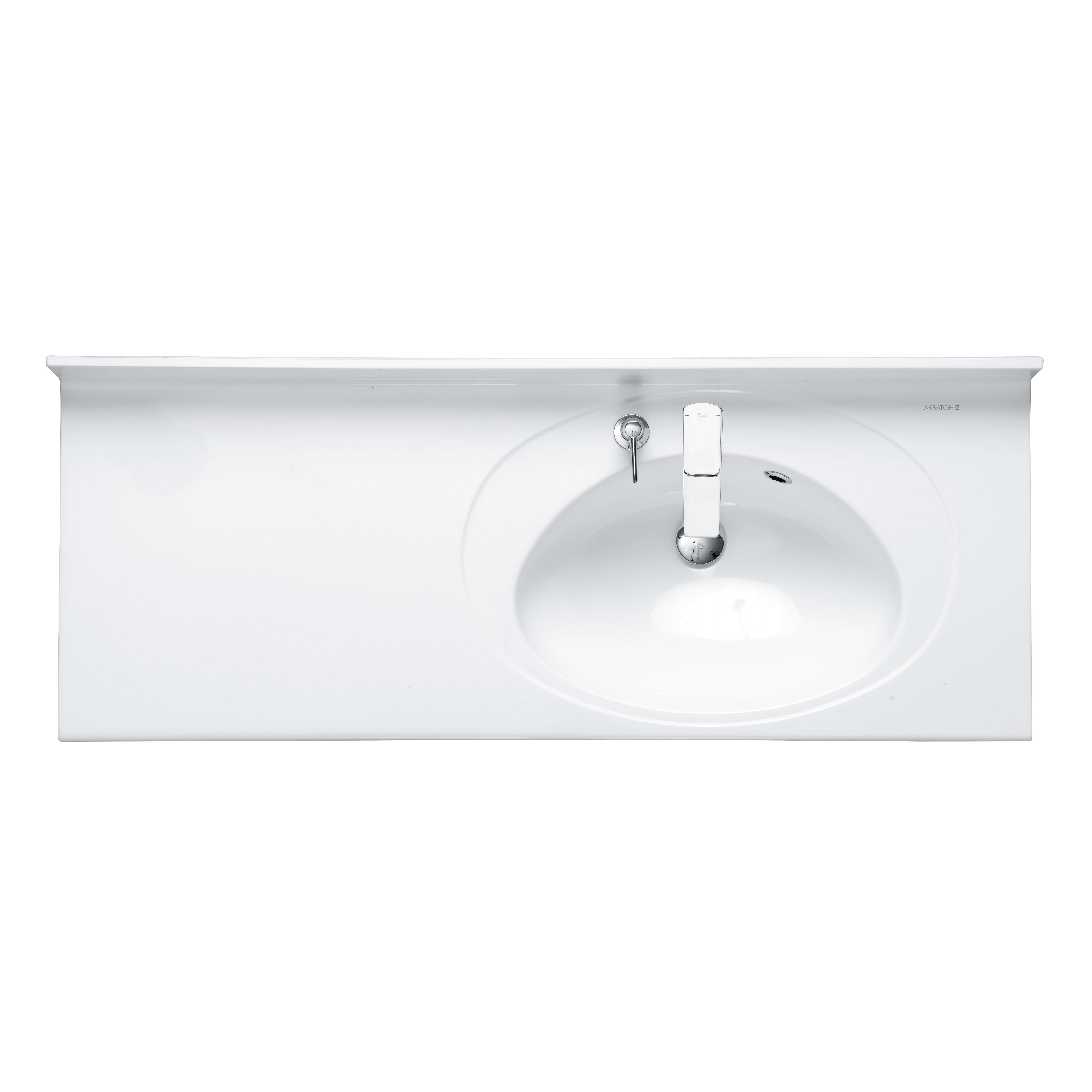 Раковина AQUATON Отель 3/120 правая белая с навесами 1A70103NOT01R в магазинах СантехГид