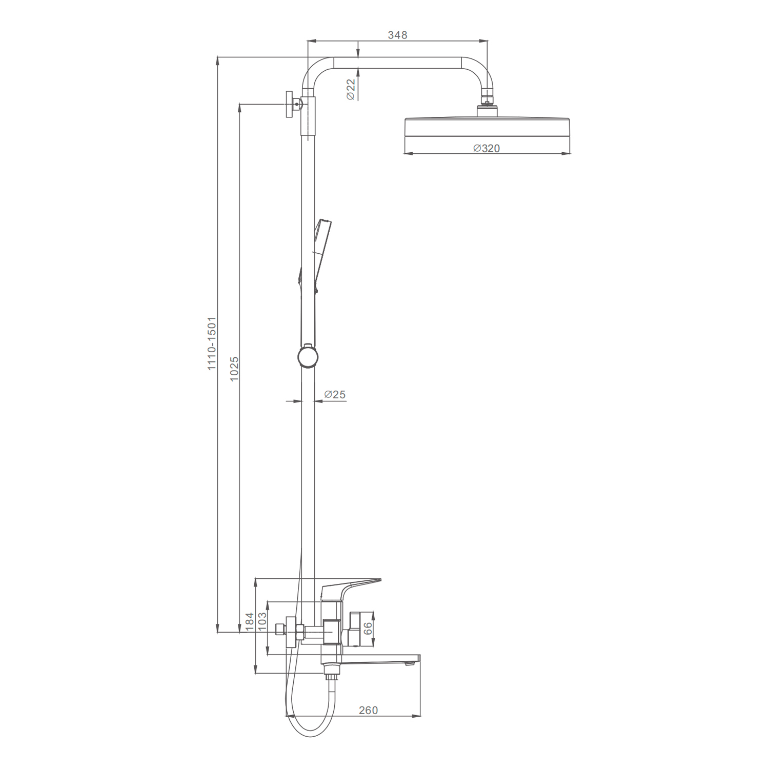 Душевая система Raglo для ванны и душа