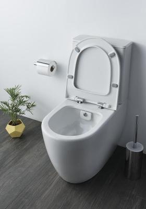 Унитаз напольный Open back с бачком и сиденьем микролифт Sento Rim-ex 9830B003-7204