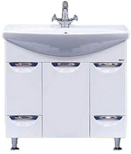 Тумба Орхидея - 85 с 2 ящ. белая эмаль