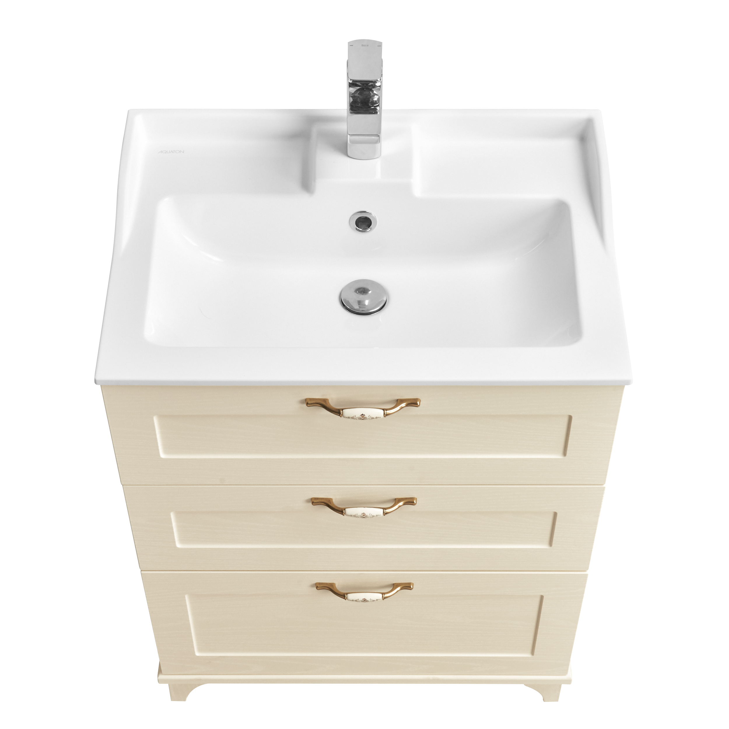 Тумба под раковину AQUATON Леон 65 Н дуб бежевый 1A194601LBPR0