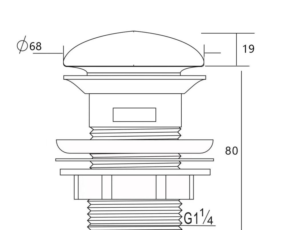 Донный клапан Aquanet белый, с переливом