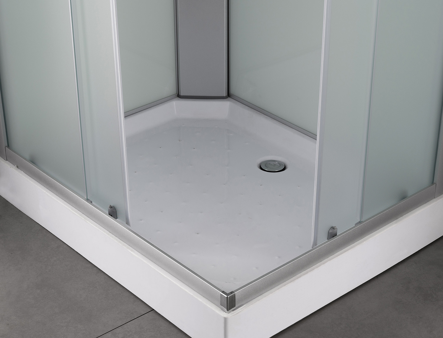 Душевая кабина Loranto 1000х800х2150 левосторонняя, белое заднее стекло, поддон 13см, матовое стекло 4мм, профиль сатин (CS-5180-13L F)