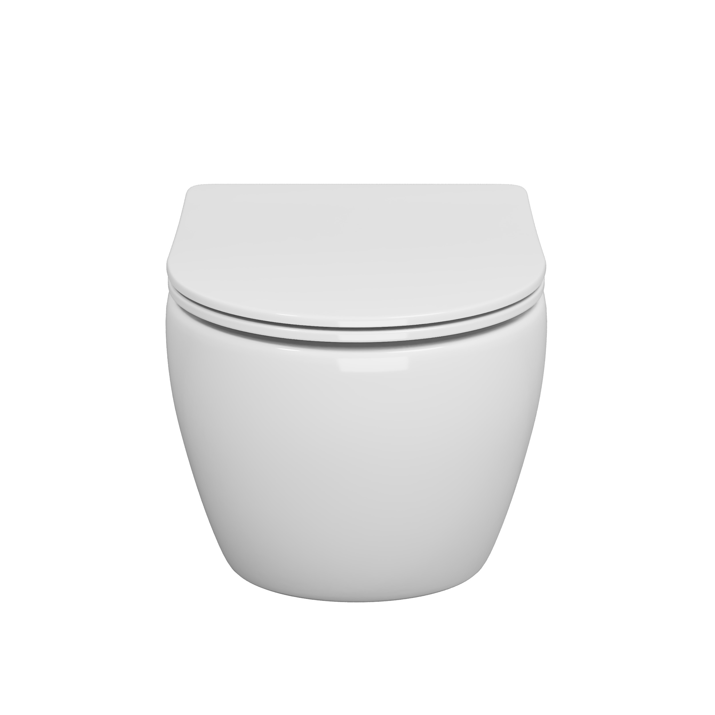 Унитаз подвесной Grossman (520х360х320) безободковый,смыв торнадо,белый с тонкой крышкой GR-4457SQ