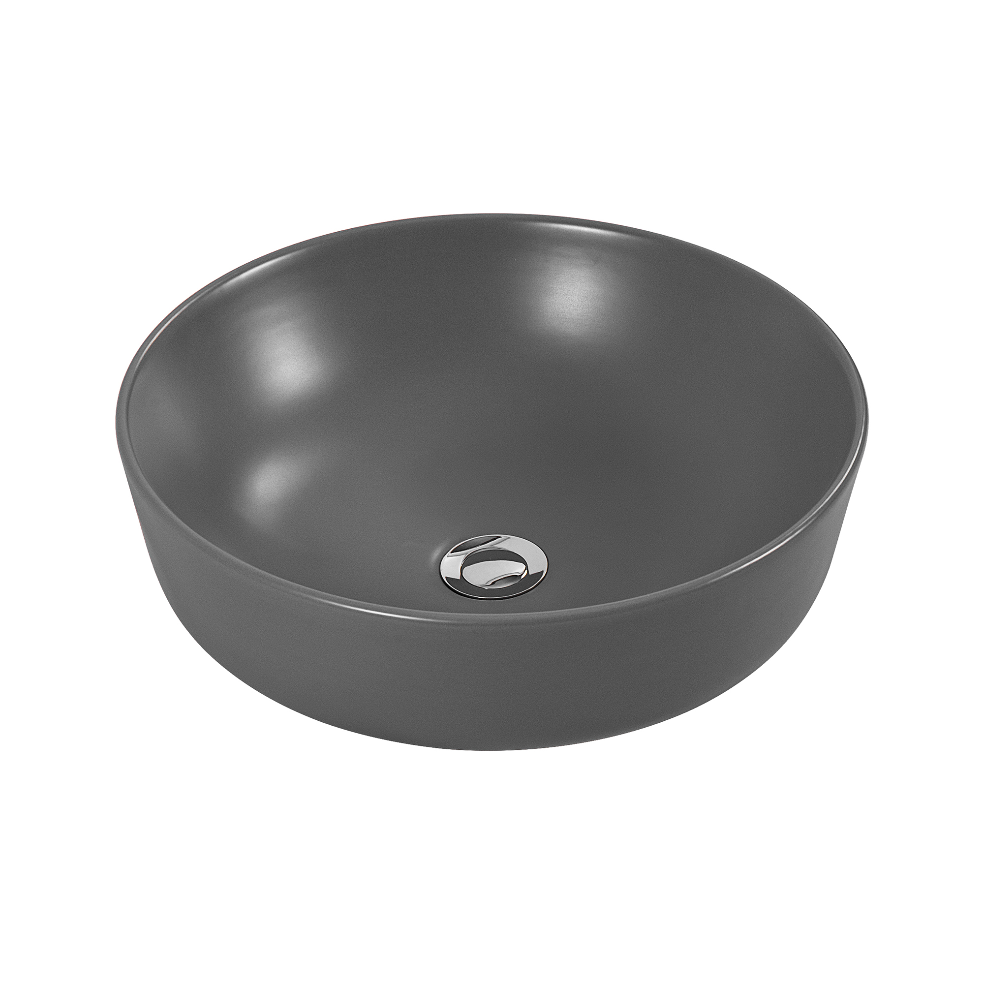 Раковина накладная для установки на столешницу AQUATEK ЕВРОПА 415*415*135, матовый серый AQ5558-MG в магазинах СантехГид