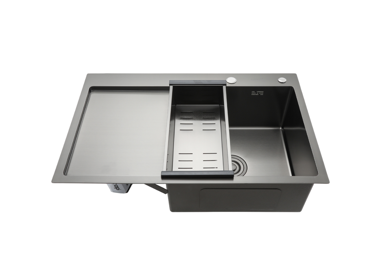 Мойка 0.8мм черная 780x500x215mm GAPPO GS7850-6R
