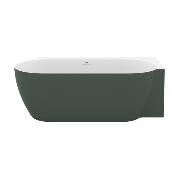 Ванна FREEDOM Corner II TEC R 1750x860 пристенная ЗЕЛЕНАЯ (слив-перелив - БЕЛЫЙ)