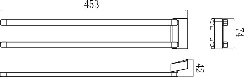 Полотенцедержатель (поворотный), 42 см Ravak TD 340.00, X07P328