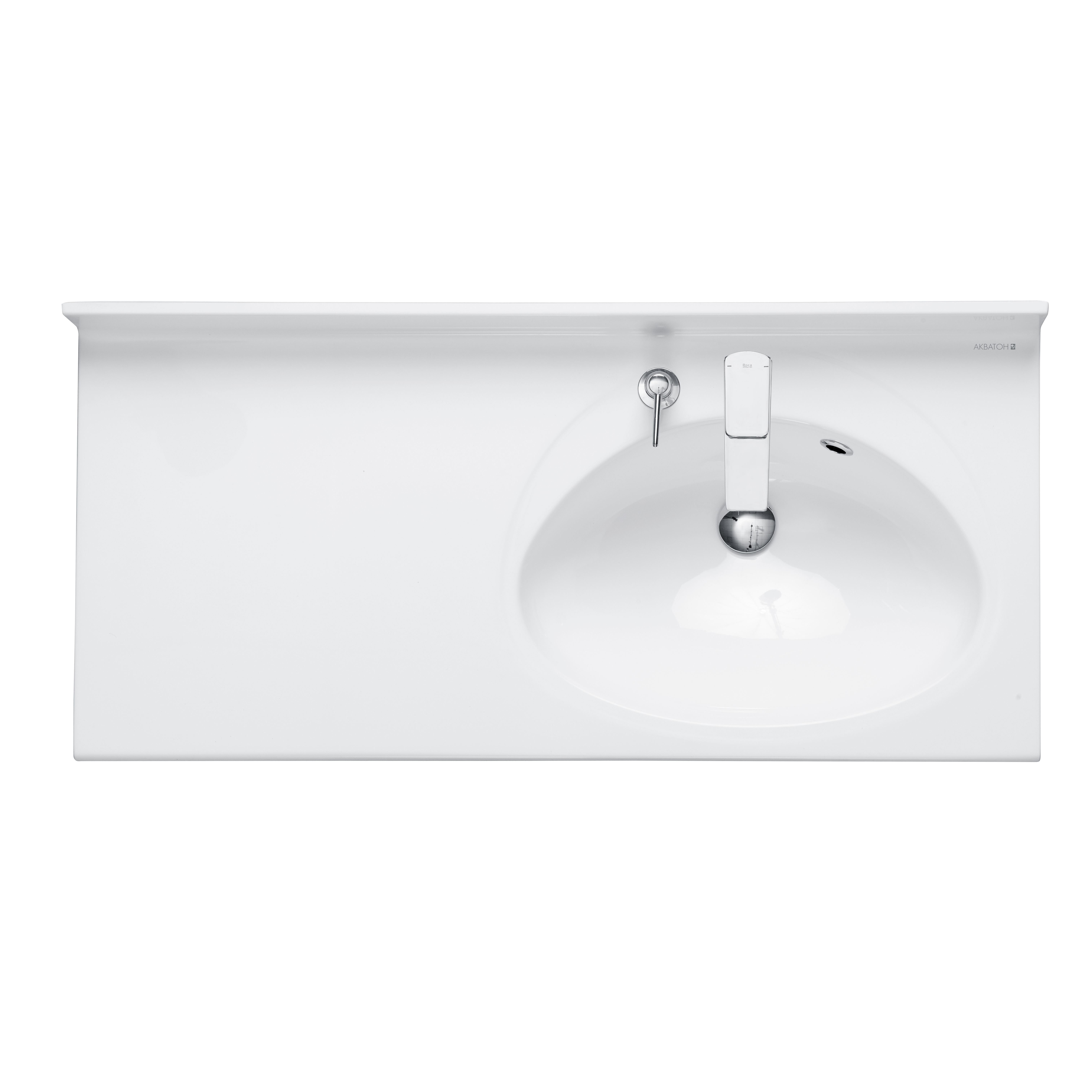 Раковина AQUATON Отель 3/100 правая белая с навесами 1A70083NOT01R в магазинах СантехГид