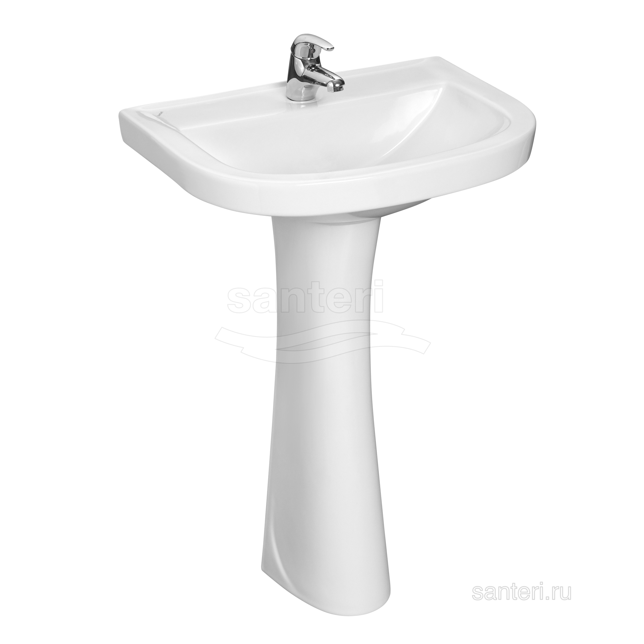 Раковина Santeri Pro белый 131155S0010B0 в магазинах СантехГид