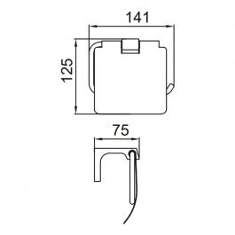 Бумагодержатель черный FRAP F30603-6