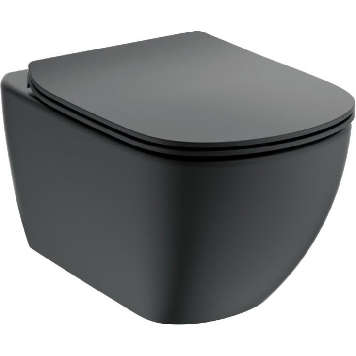 Унитаз подвесной Ideal Standard Tesi без сиденья, черный матовый () T0079V3