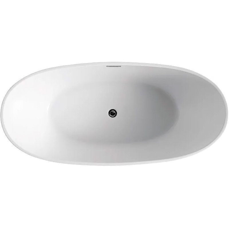 Ванна акриловая Azario GLASGOW 1700х800х665, отдельностоящая, в комплекте с сифоном и металлической рамой, цвет белый (GLA16778)
