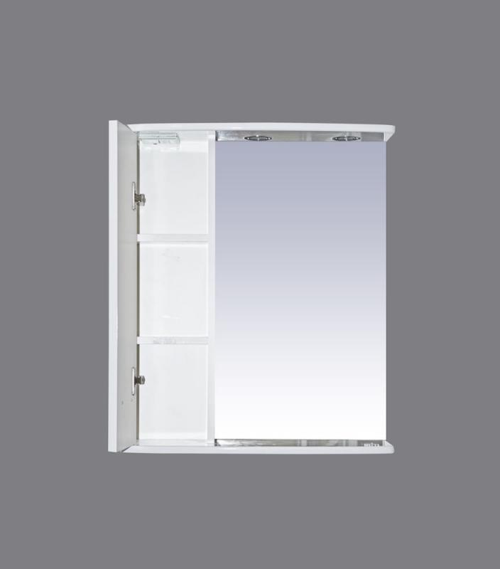 Зеркало-шкаф АСТРА -55 лев. (свет)