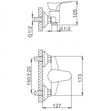 Смеситель для душa FRAP F2014-B