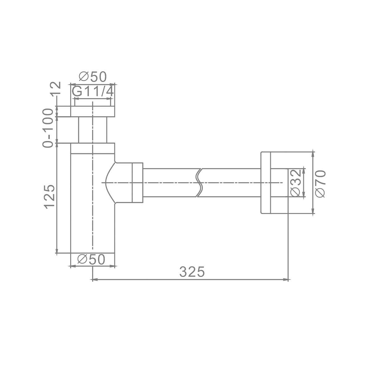 Сифон для раковины Raglo бутылочный, латунь, матовая медь R600.20.33 в магазинах СантехГид