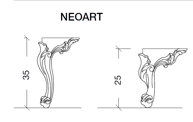 Ножки NeoArt золото, высокие (пара)