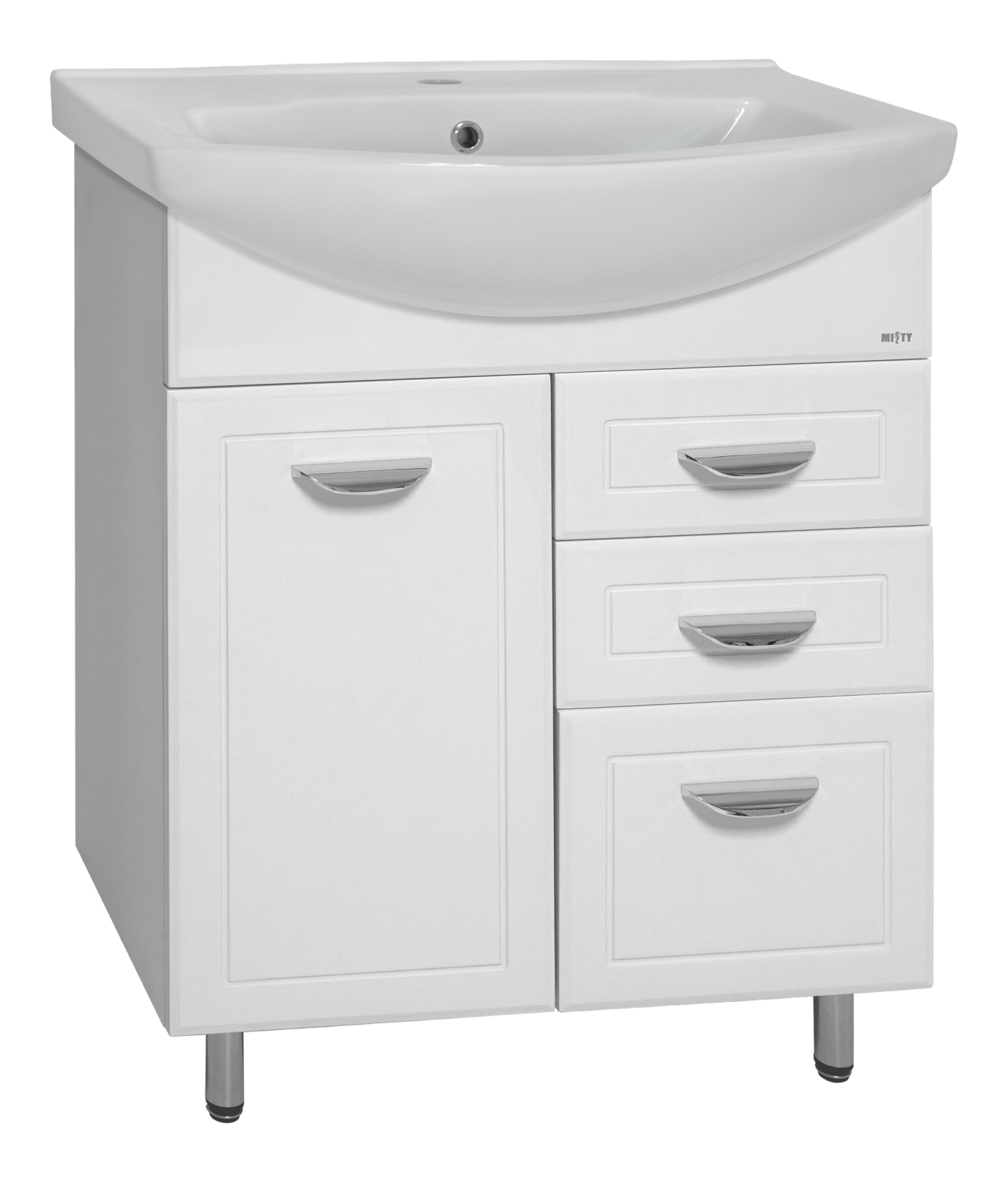 Тумба под раковину Misty Дрея 65 с бельевой корзиной