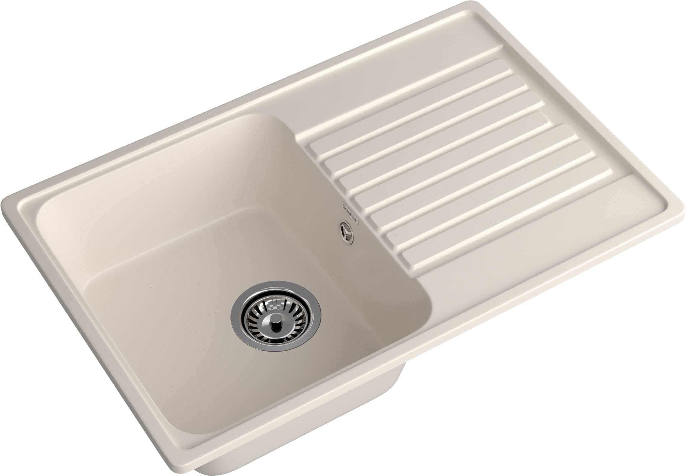 GranFest QUARZ (ECO-78) Мойка чаша+кр 740*480 (белый)