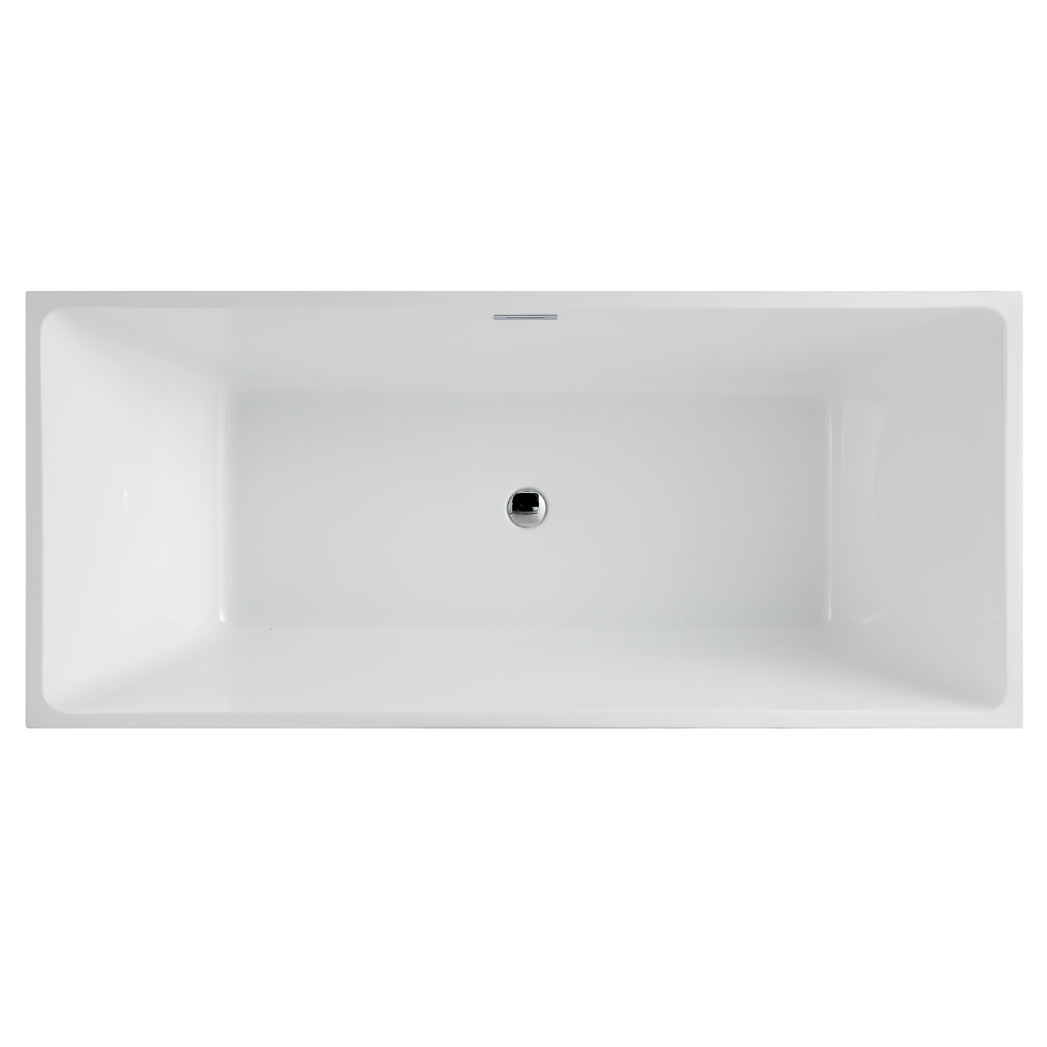 Ванна акриловая Azario MODERN 1600x750x580 отдельностоящая, в комплекте с сифоном и металлической рамой (AZ-6601-16075)