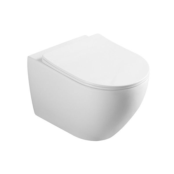 BILBAO Mini Унитаз подвесной белый, безободковый,Tornado, тон.сид, дюропласт BILBAO Mini Унитаз подвесной белый, безободковый,Tornado, тон.сид, дюропласт