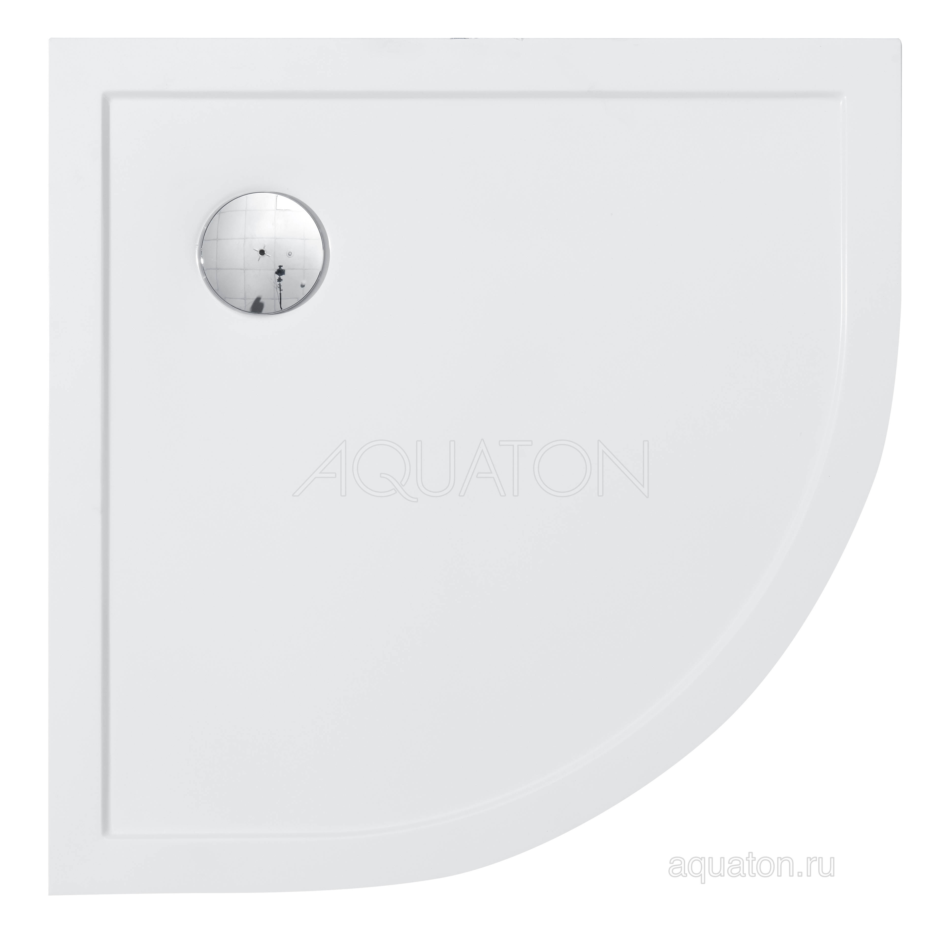Душевой поддон из литьевого мрамора Aquaton Калифорния 80x80 в четверть круга белый 1A713936CA010
