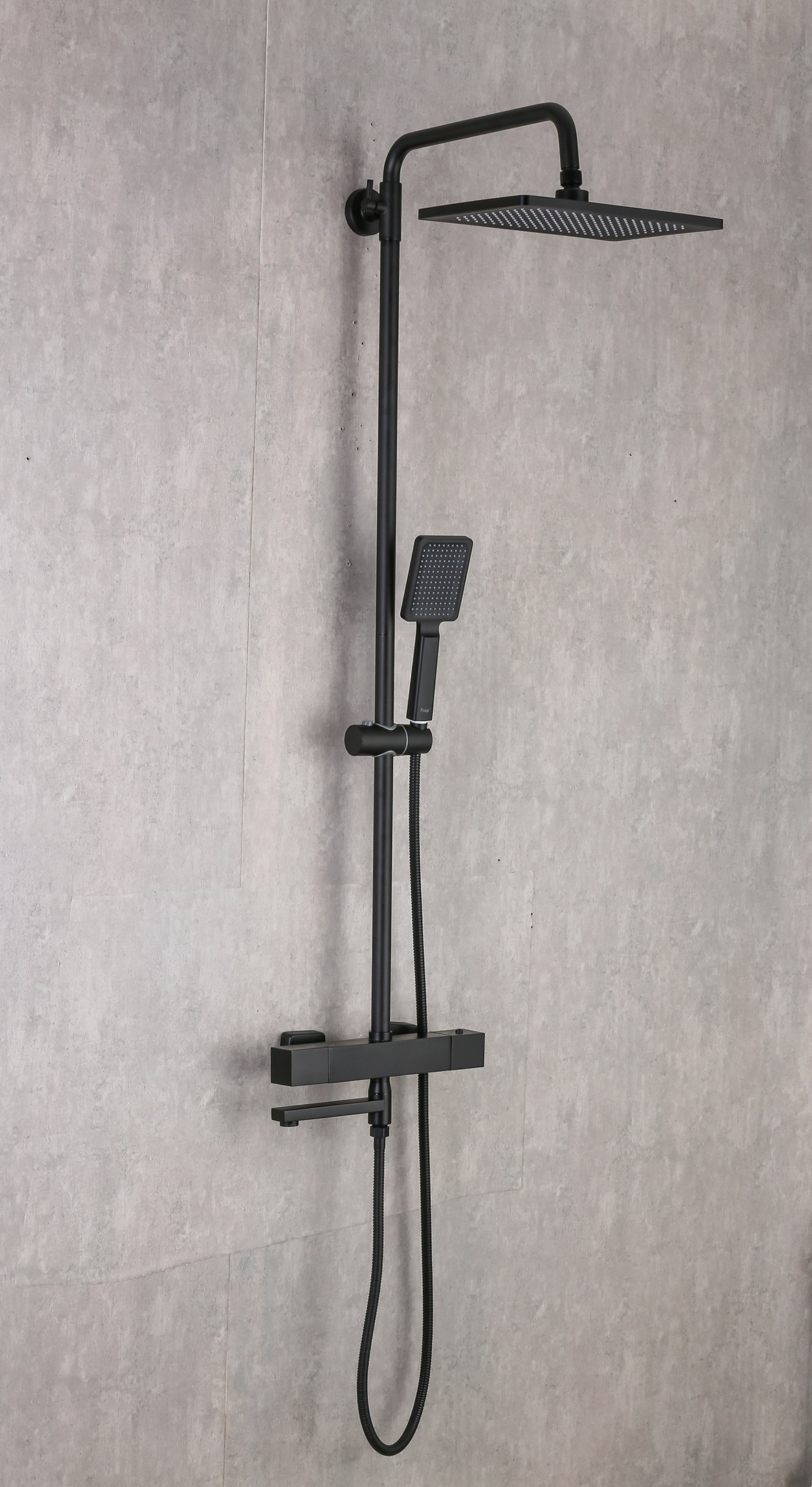 Душевая система с термостатом черная FRAP F24007-6