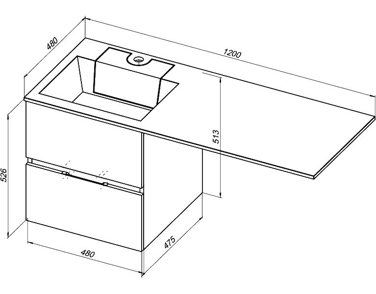 Раковина Aquanet Фортуна 120 L в магазинах СантехГид