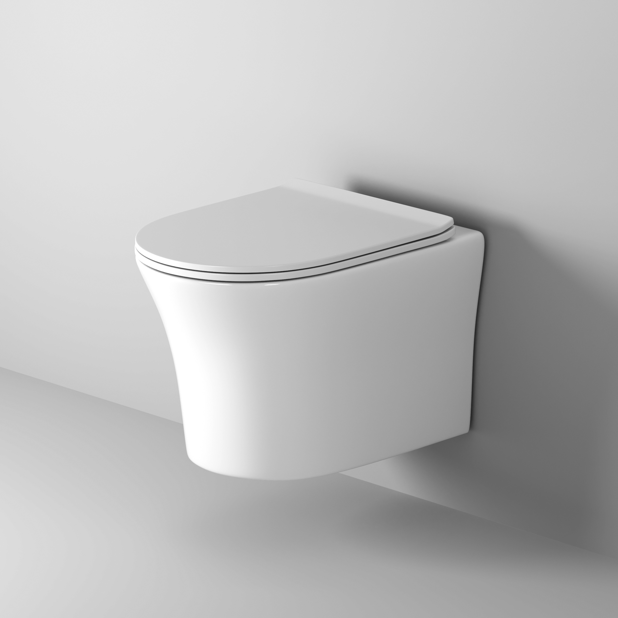 Унитаз подвесной Grossman Style (490х365х355) безободковый,белый с тонкой крышкой,микролифт GR-4475S