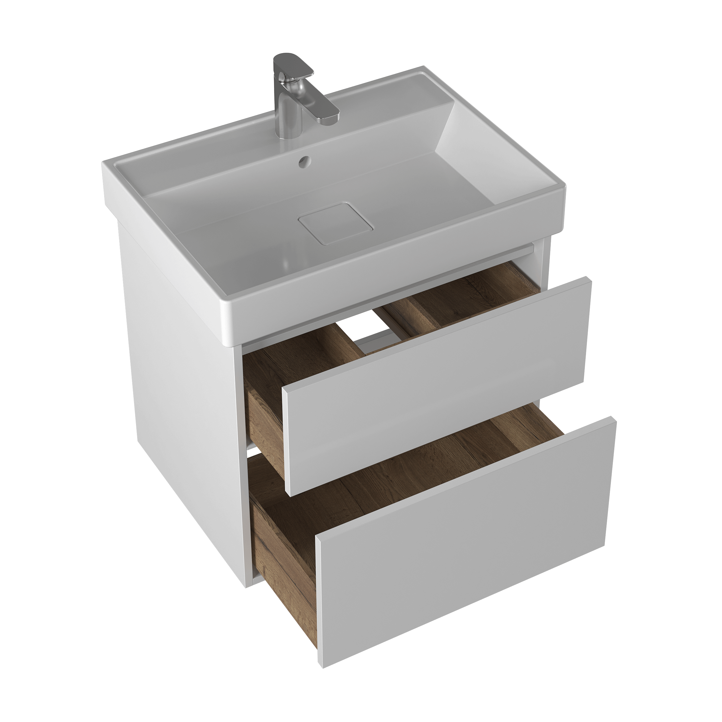 Тумба под раковину Briz Монца 
65 см, белый глянец