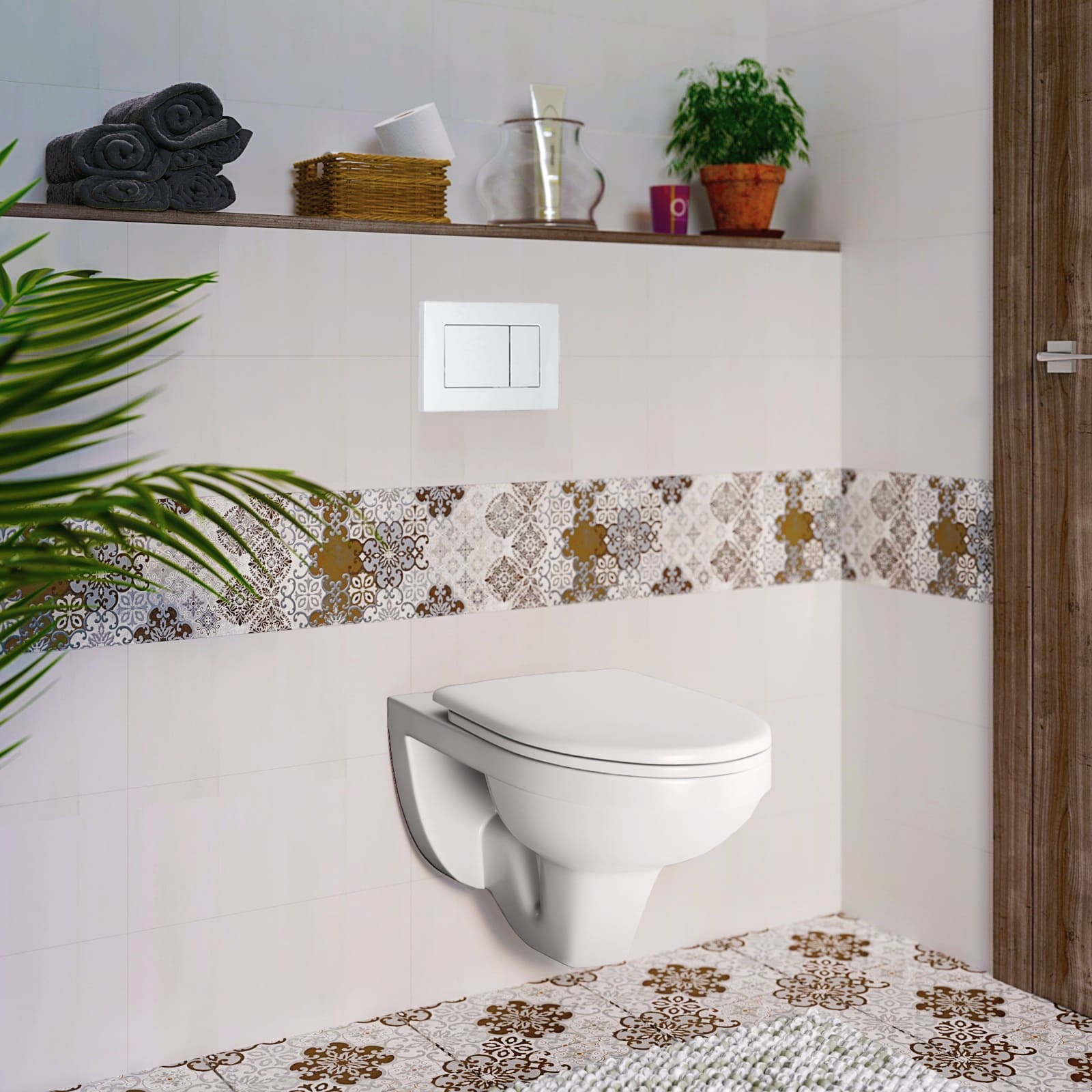 АТОМ 410  кнопка Белый