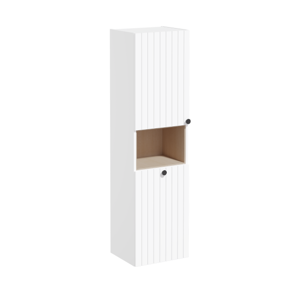 69093 Root Groove Пенал 40 см с корзиной для белья матовый белый левый VITRA