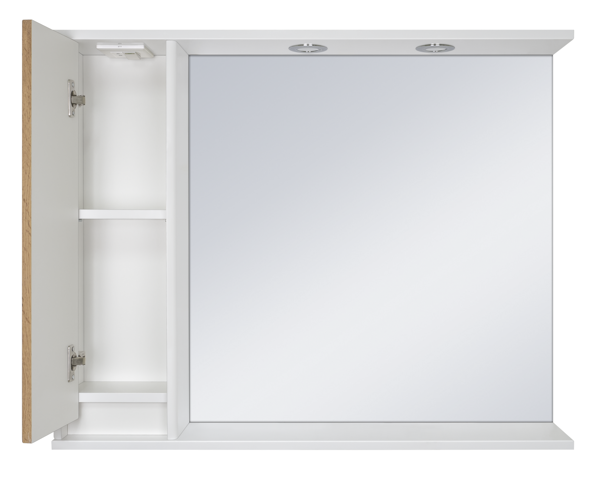 Зеркало-шкаф Адриана - 90 с полочкой левое