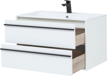 Тумба под раковину Aquanet Lino 90 белый матовый