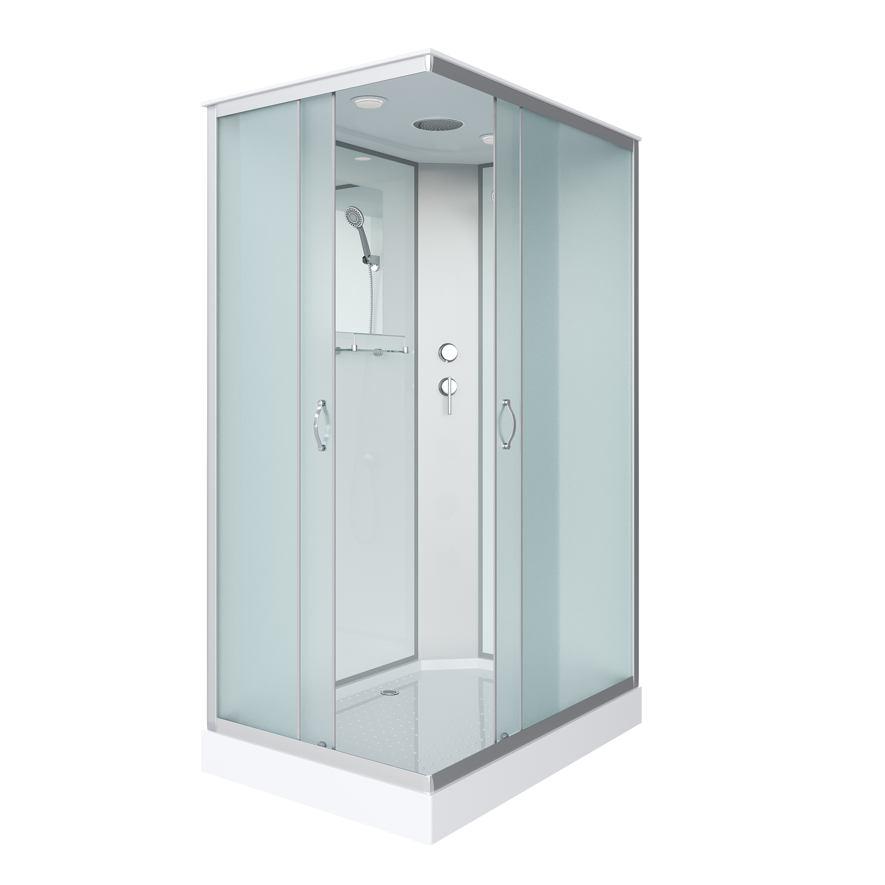 Душевая кабина Niagara Classic NG-43975-14Q (90х70х215) низкий поддон(13см),стекло матовое,3 места