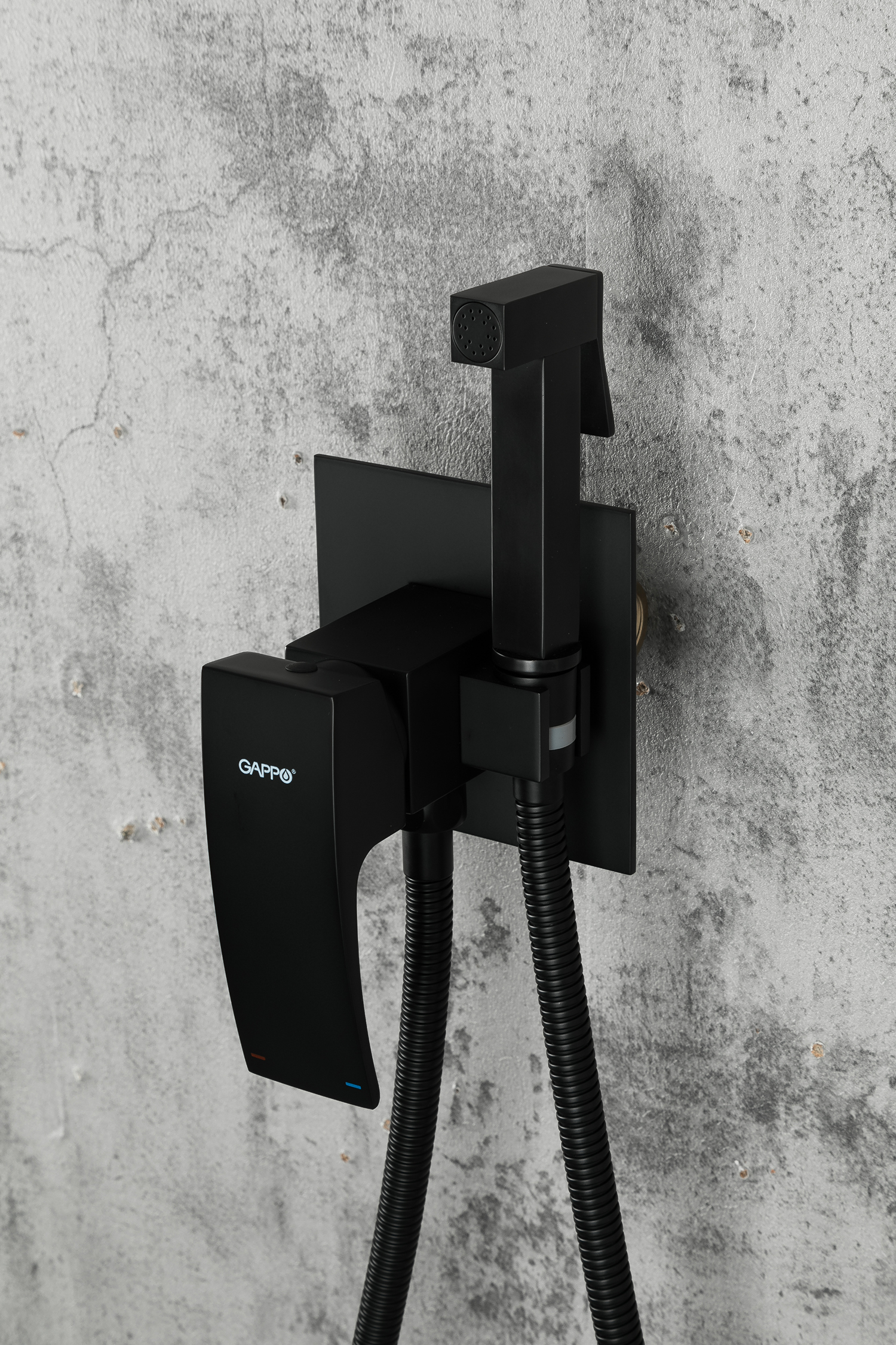 Встраивыемый гигиенический душ черный GAPPO G7207-6