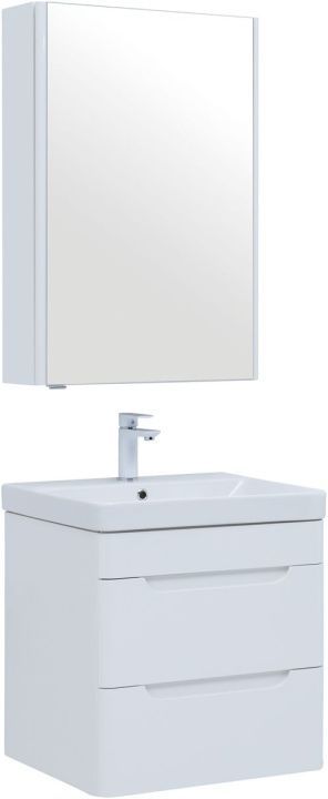 Комплект мебели для ванной Aquanet София 60 белый глянец (2 ящика)