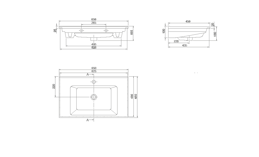 Раковина моноблок Capolda 65 в магазинах СантехГид