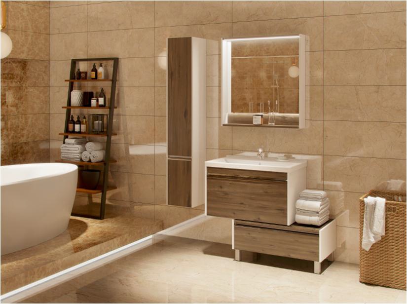 Зеркало AQUATON Капри 80 темное дерево () 1A230402KPDB0 