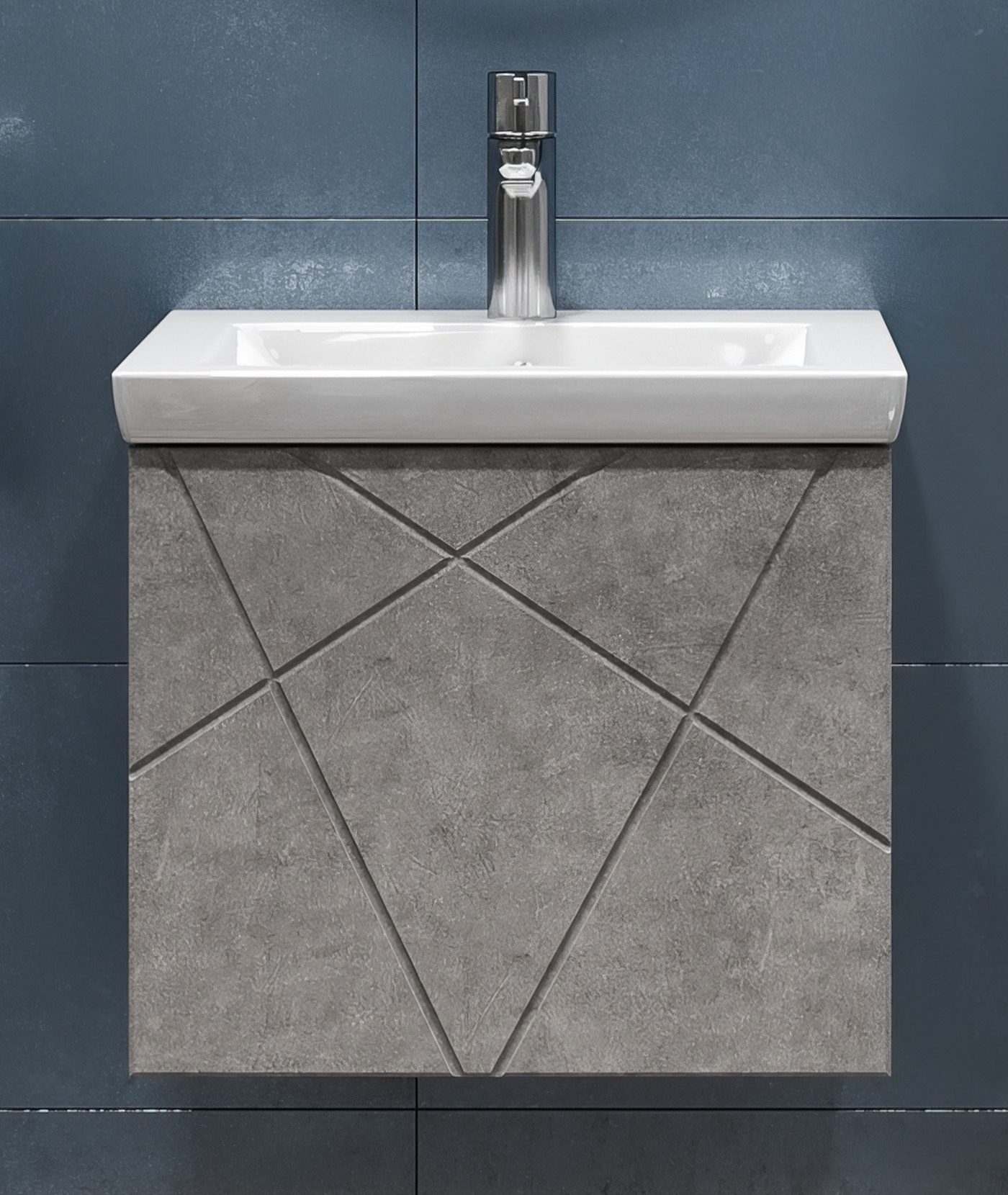 Тумба под раковину Geometry 500-0-1 (Como) навесная бетон