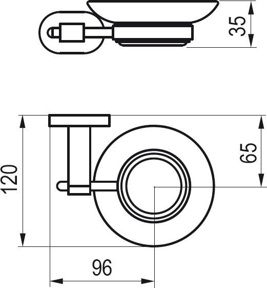 Держатель с мыльницей (стекло) Ravak CR 200.00, X07P187