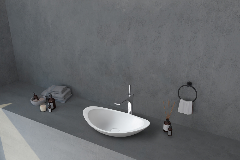 Раковина накладная ABBER Stein AS2606 белая матовая в магазинах СантехГид